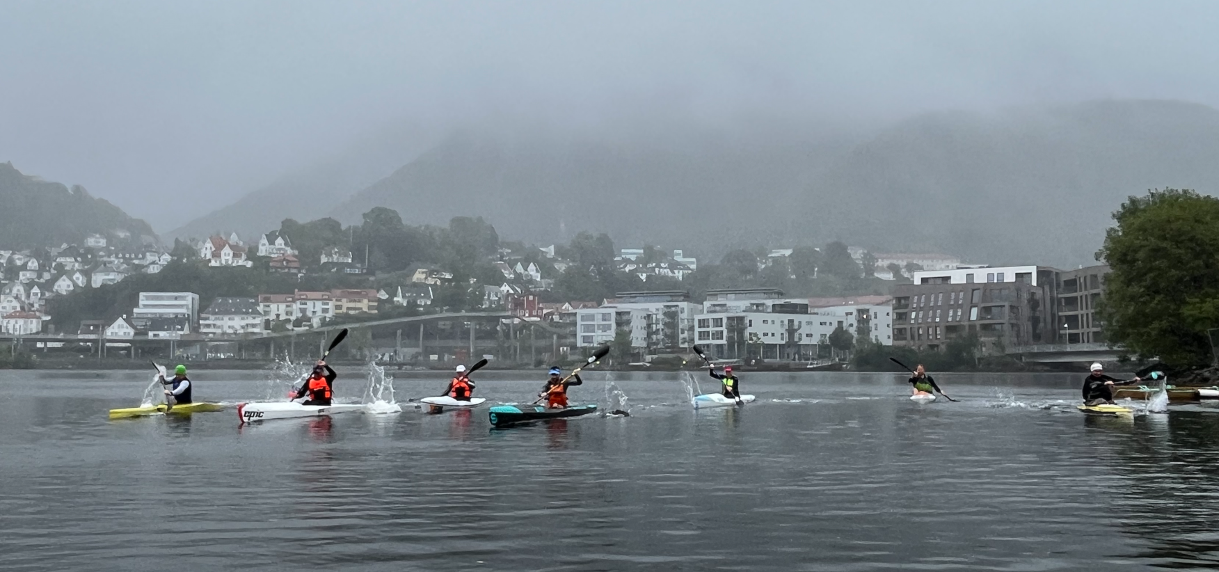 "Lobster race" gjennomført i ekte bergensvær